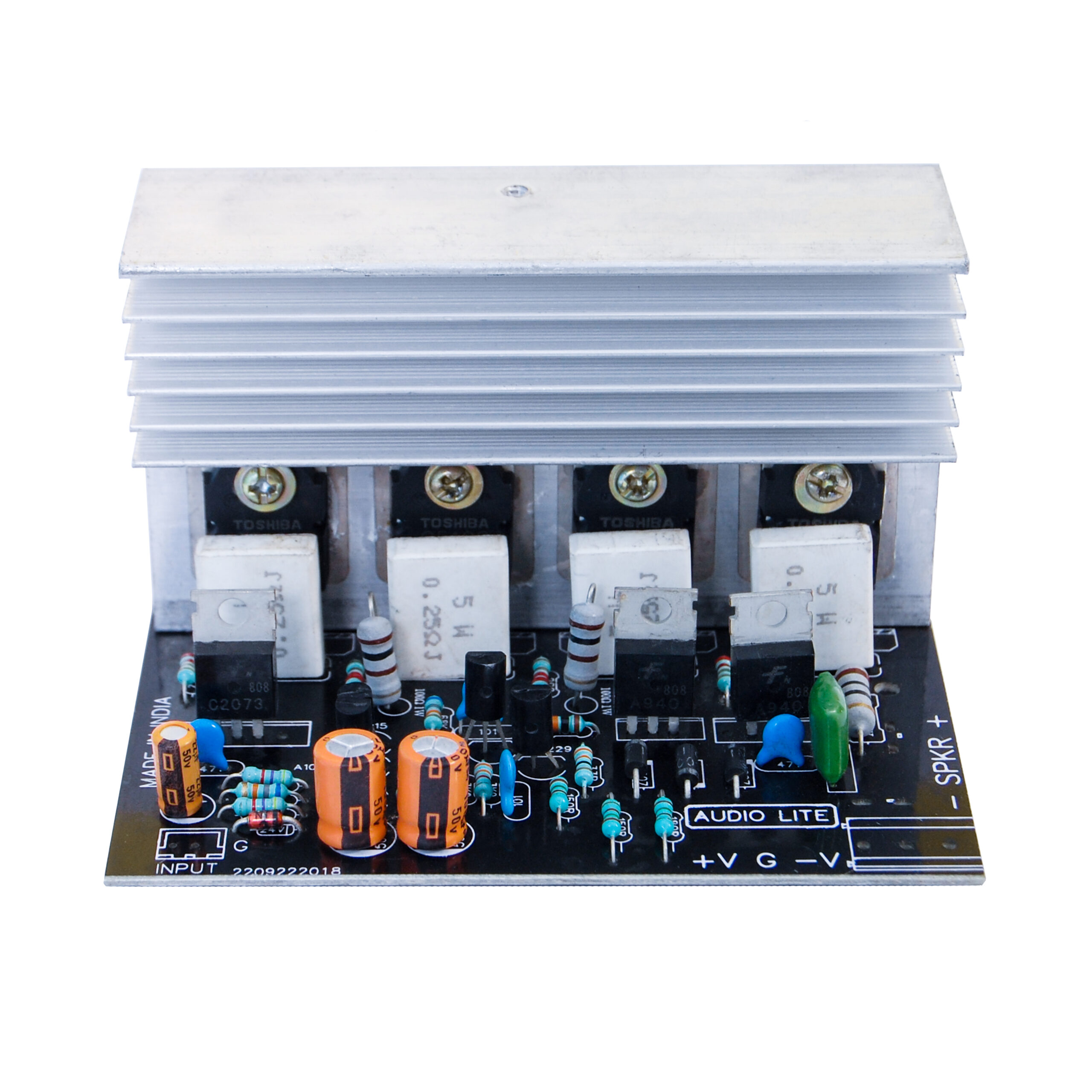 AUDIO LITE 150W Mono Amplifier Board Using 2 Pair of 2SC5198+2SA1941 as Main Output TRANSISTORS. (Complete C-3)