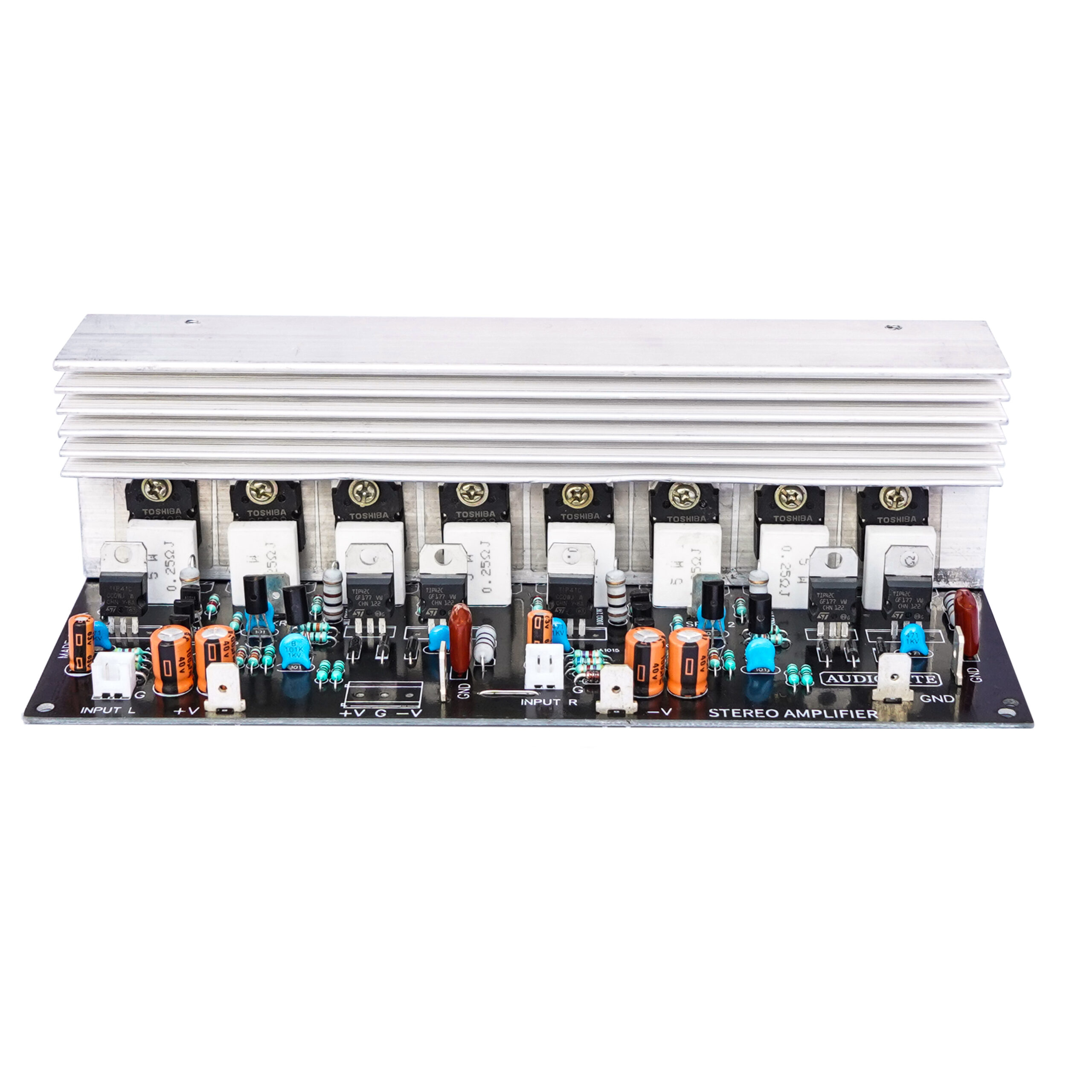 AUDIO LITE 150+150 Watt RMS Stereo Amplifier Board for 2SC5200 + 2SA1943 (300W stereo) (Complete MQ-3)