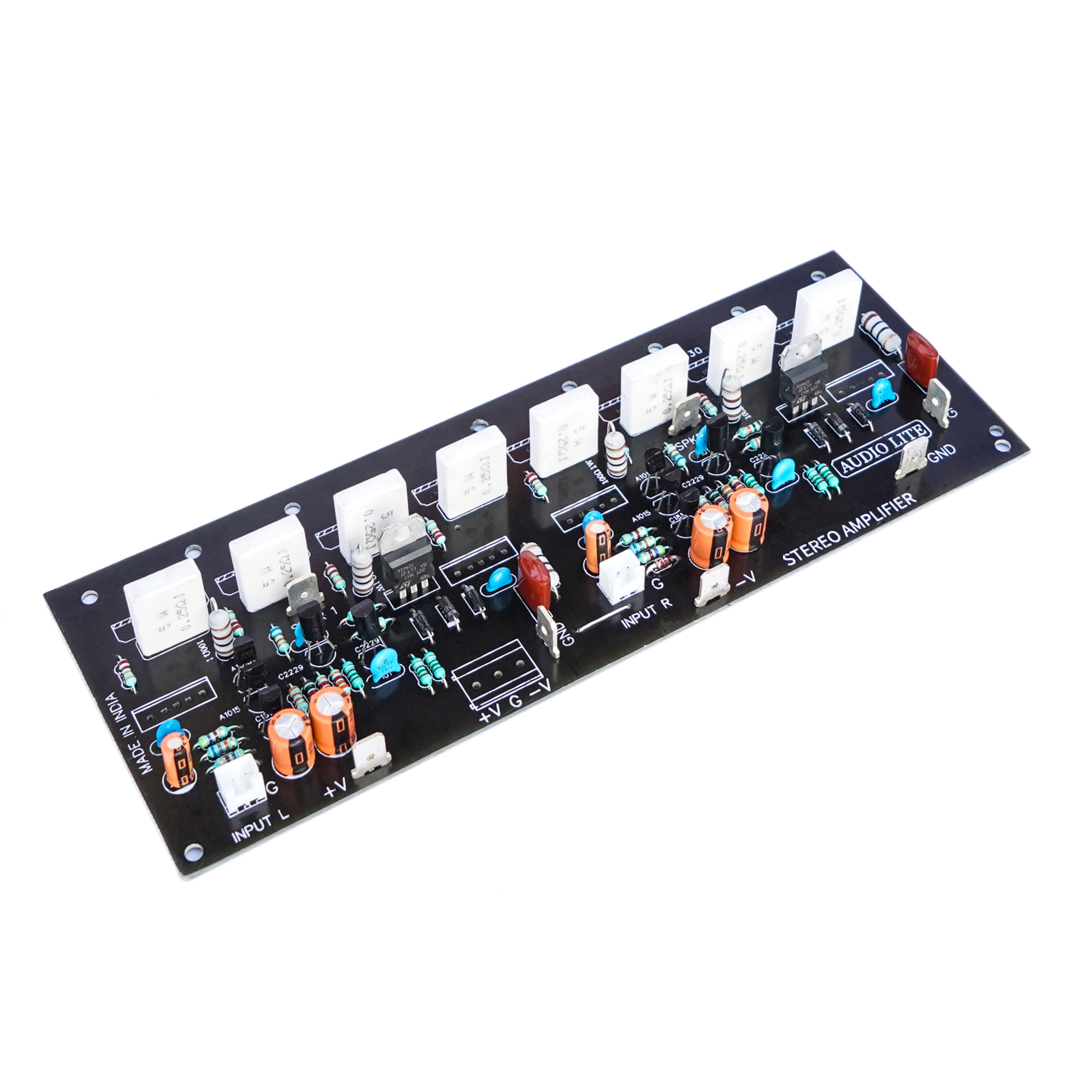 AUDIO LITE 200+200 Watt RMS Stereo Amplifier Board for 2SC5200 + 2SA1943 (Driver Sec. + Heat sink)