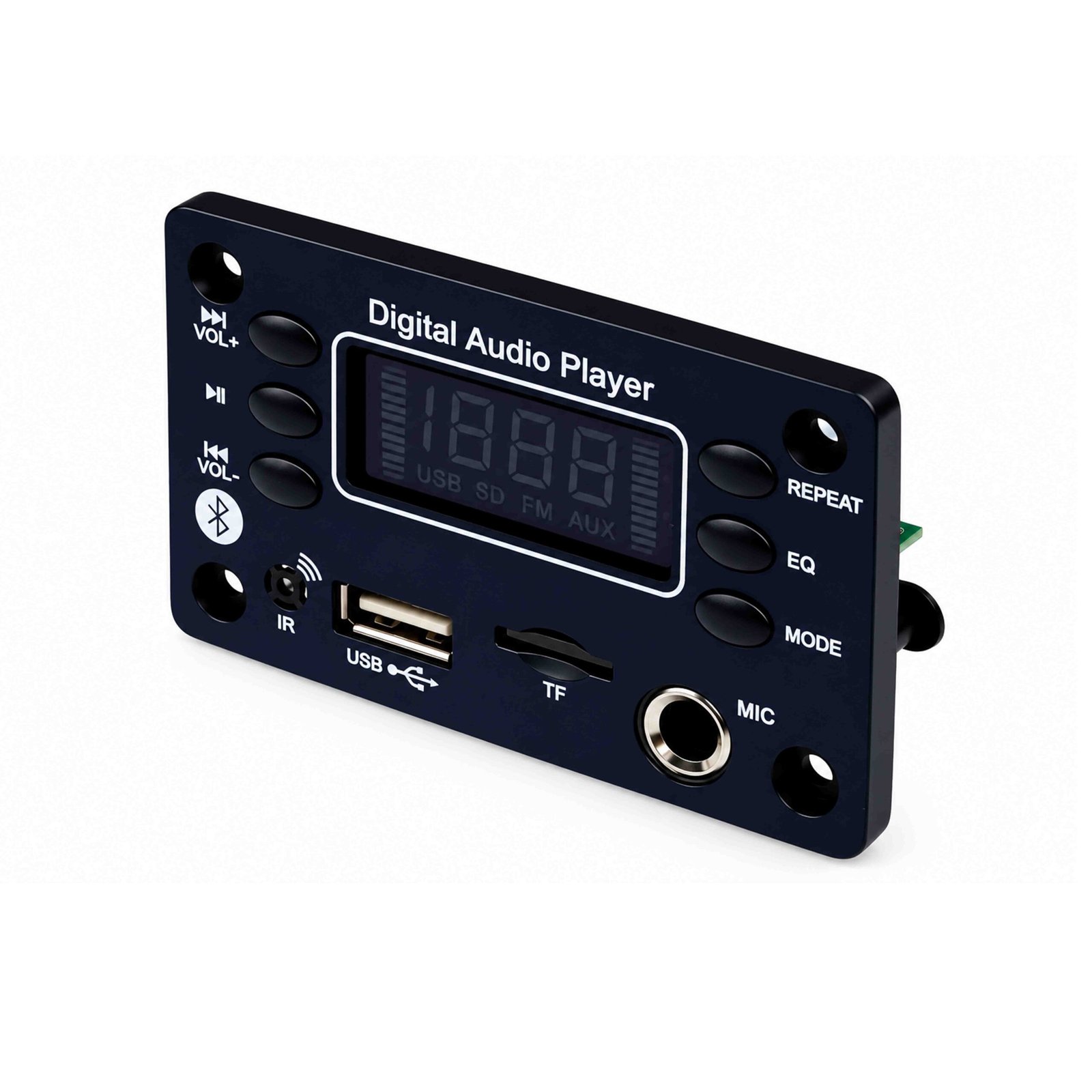 AUDIO LITE Digital Audio Player Module with Bluetooth MIC, USB, FM, TF Card & AUX Support.