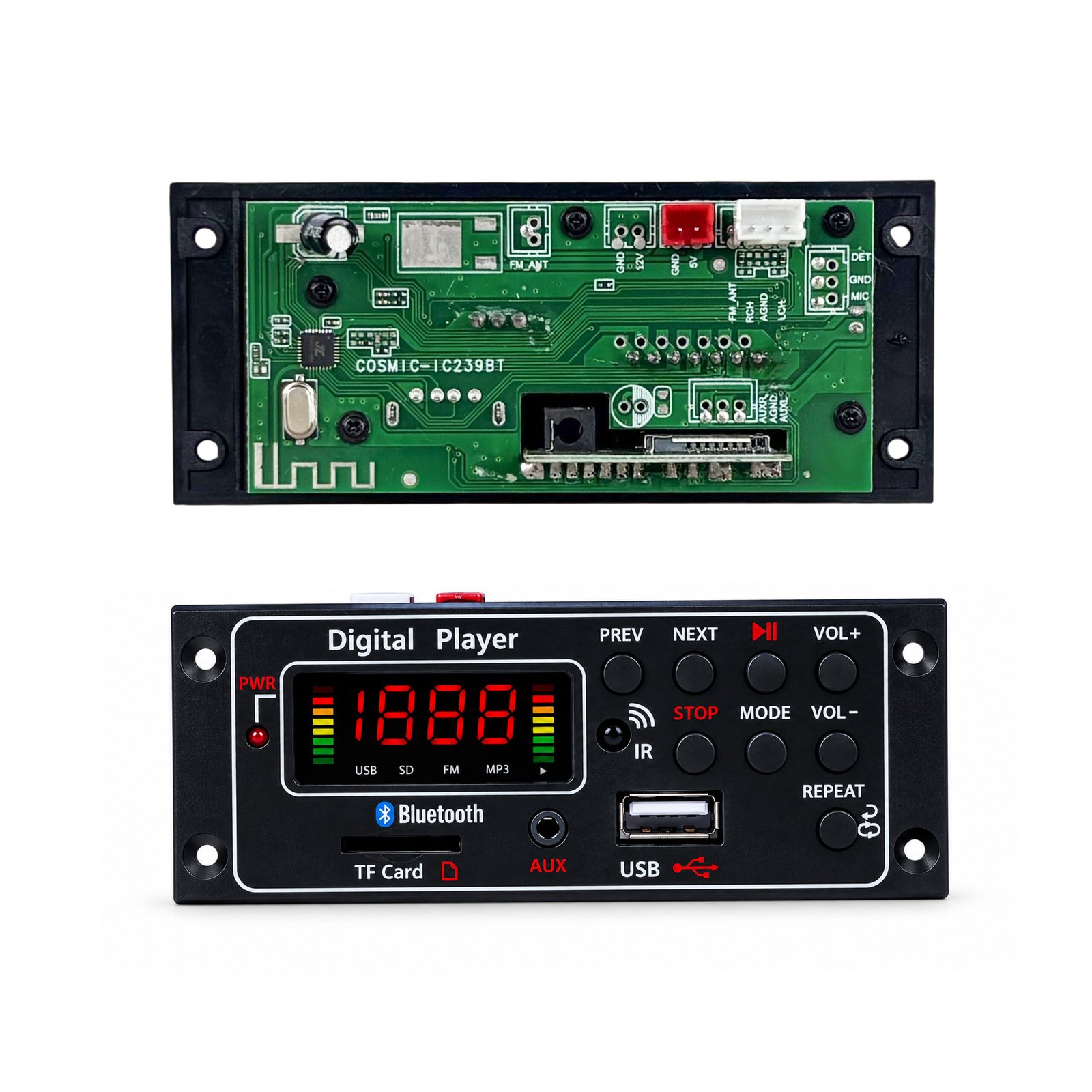 AUDIO LITE Bluetooth Digital Player Module with USB, TF Card, AUX & FM Support with Remote.