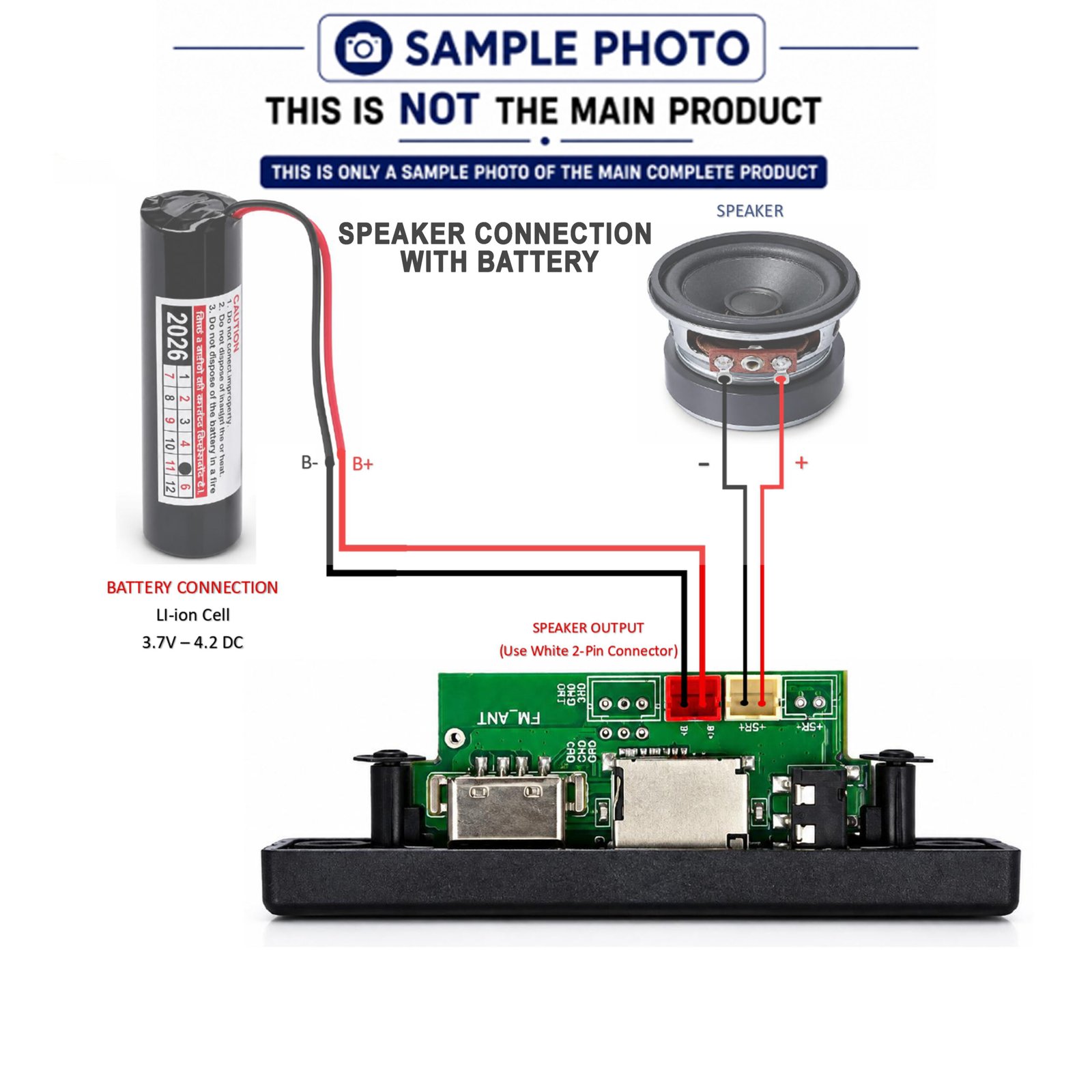 AUDIO LITE 5V Bluetooth MP3 USB Audio Module with TF Card, AUX & FM Support 5 AUDIO LITE 5V Bluetooth MP3 USB Audio Module with TF Card, AUX & FM Support - Image 3